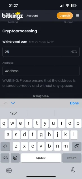 bitkingz casino deposit