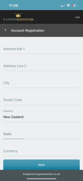 Casino Kingdom registration