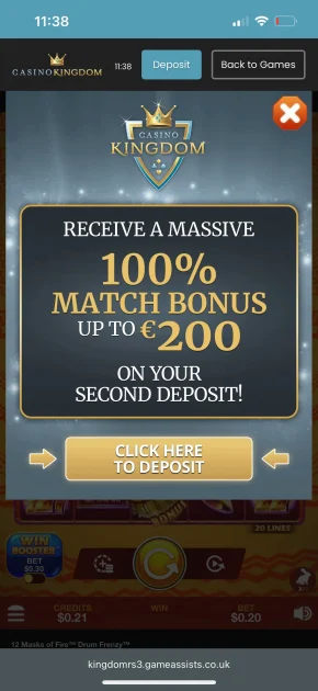 Casino Kingdom deposit