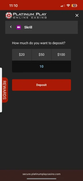 platinum play casino deposit