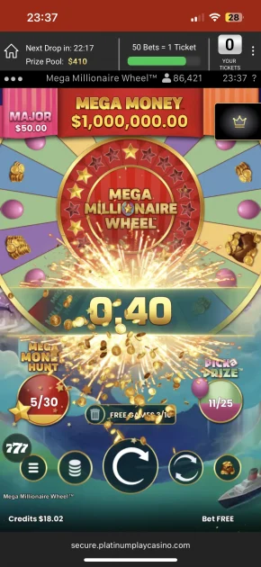 platinum play casino game