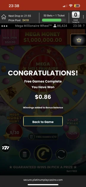 platinum play casino game