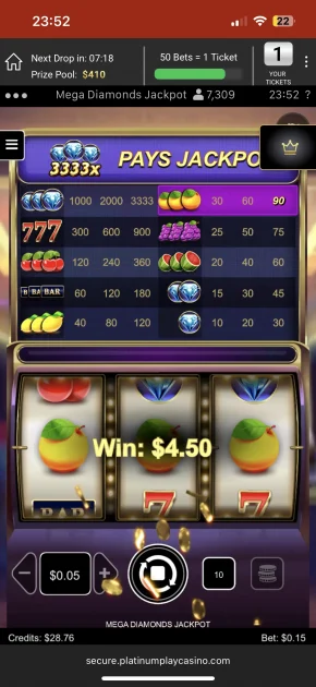 platinum play casino game
