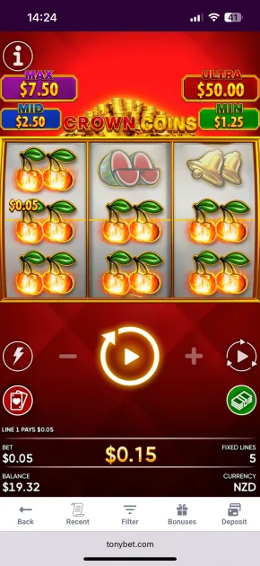 Tonybet Casino game