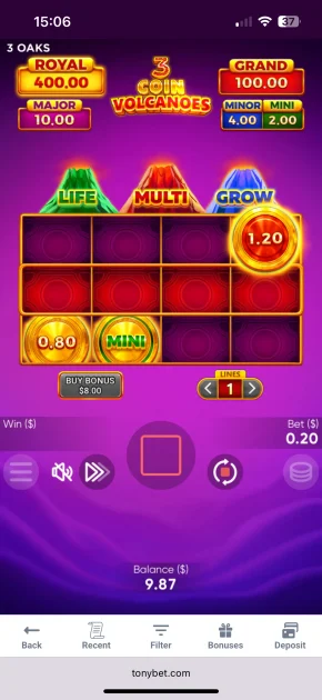 Tonybet Casino game