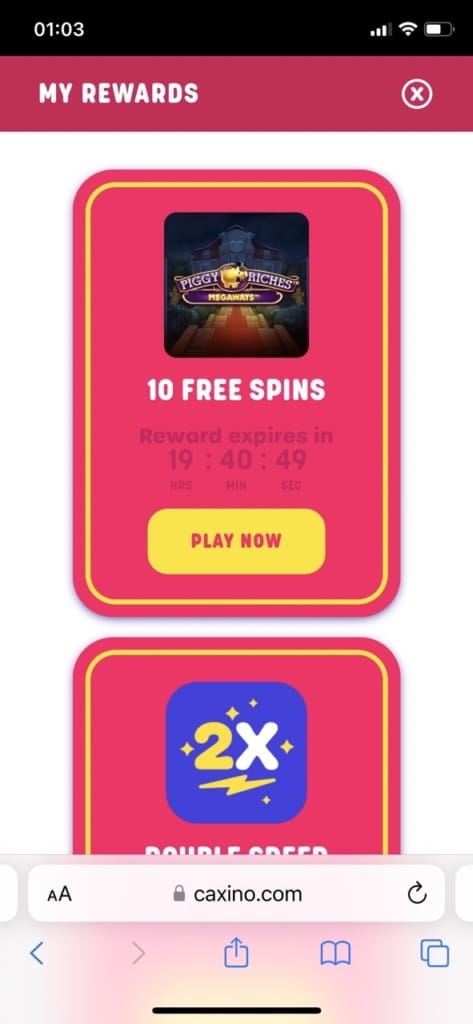 Caxino Casino Screen