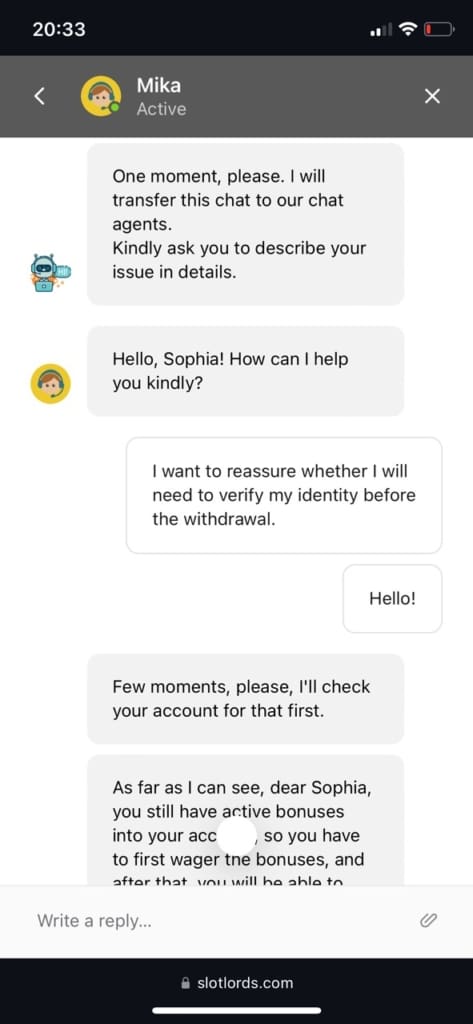 SlotLords Casino Screen