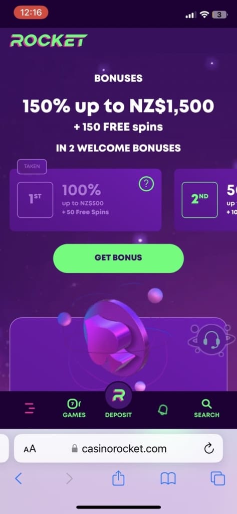 casino rocket bonus