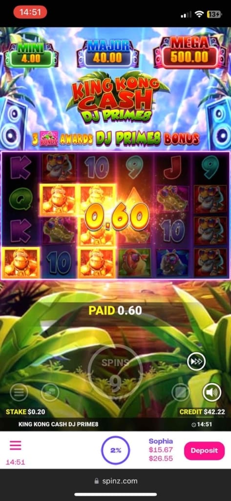 spinz casino games