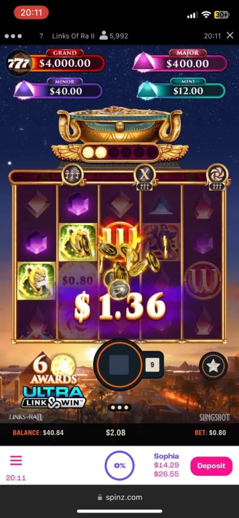 spinz casino games