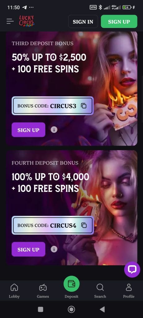 Lucky Circus Bonus