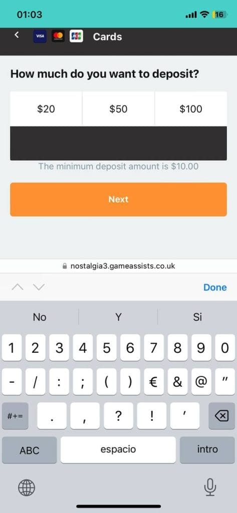 Deposit $1 - get $20 at Nostalgia Casino is not valid