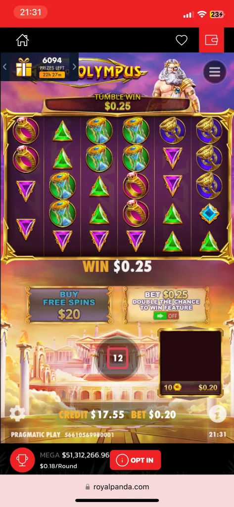 Royal Panda Casino game
