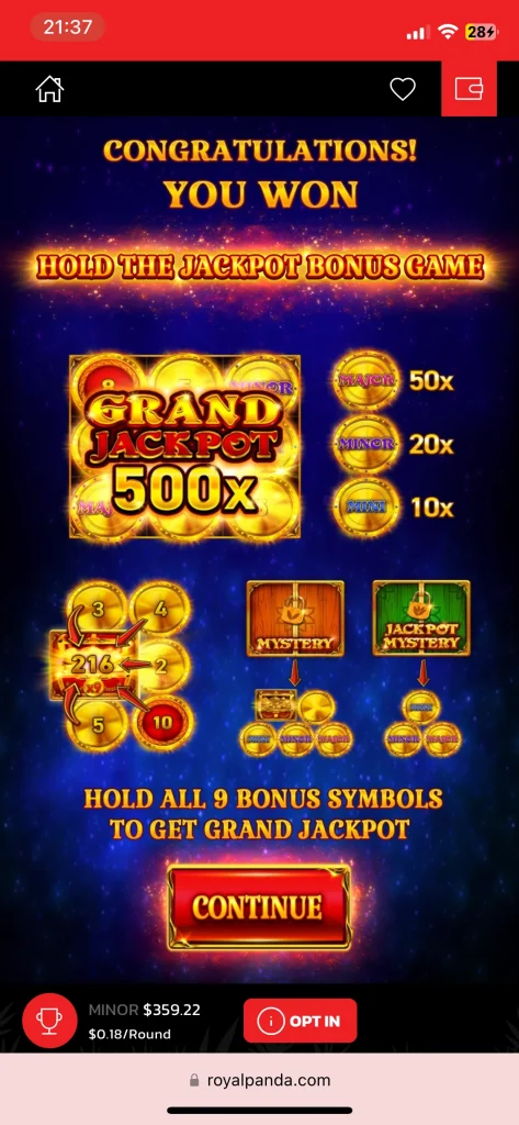 Royal Panda Casino game