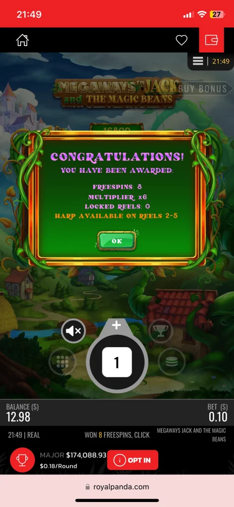 Royal Panda Casino game