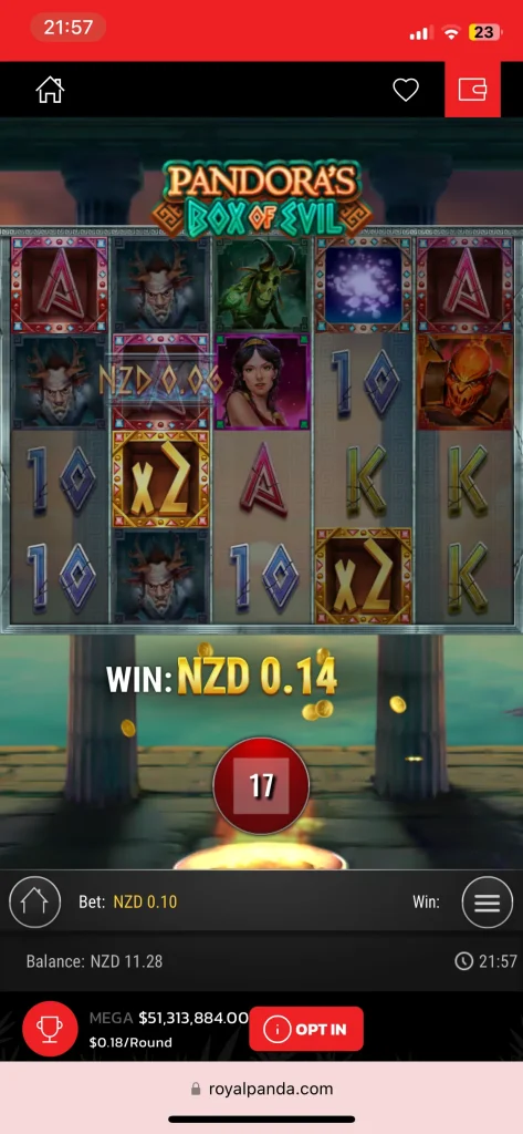 Royal Panda Casino game
