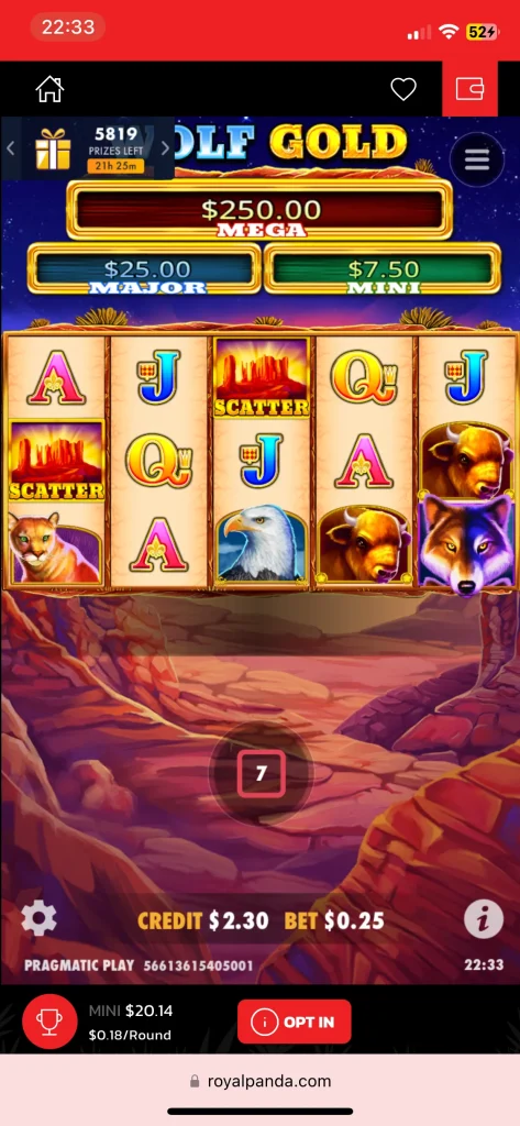 Royal Panda Casino game
