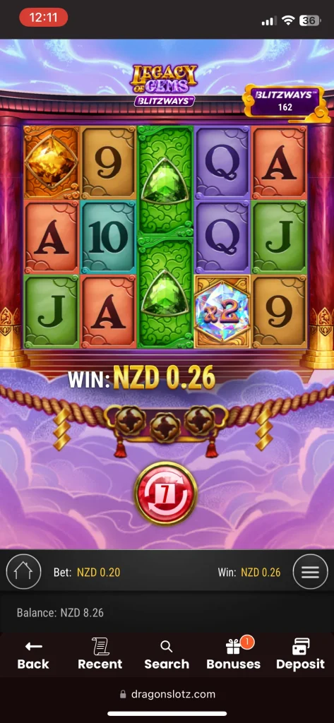 DragonSlots casino game