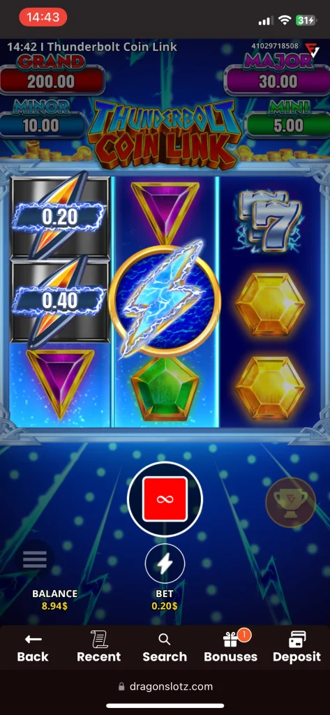 DragonSlots casino game