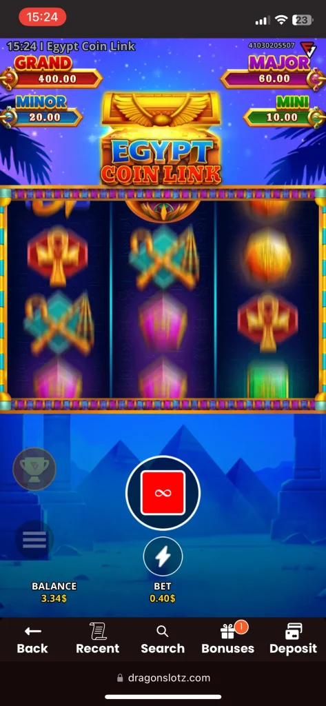 DragonSlots casino game