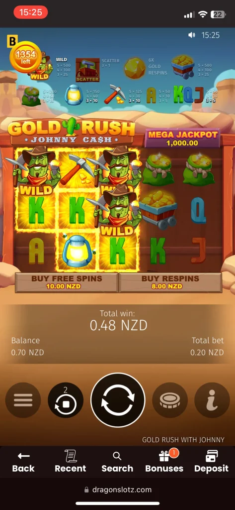 DragonSlots casino game