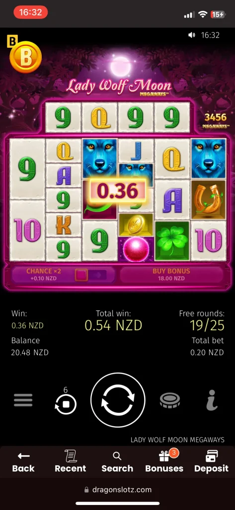 DragonSlots casino game