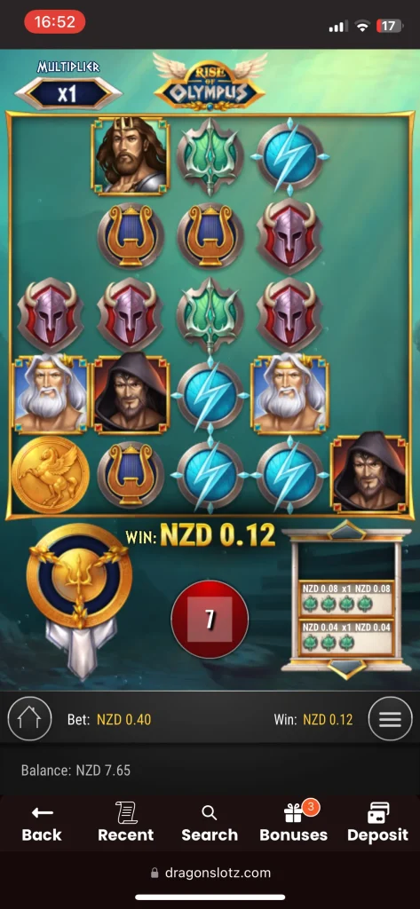 DragonSlots casino game