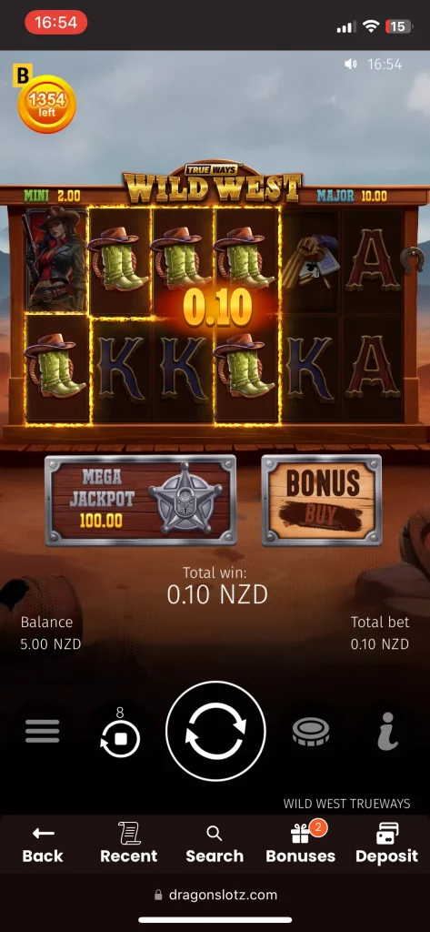 DragonSlots casino game