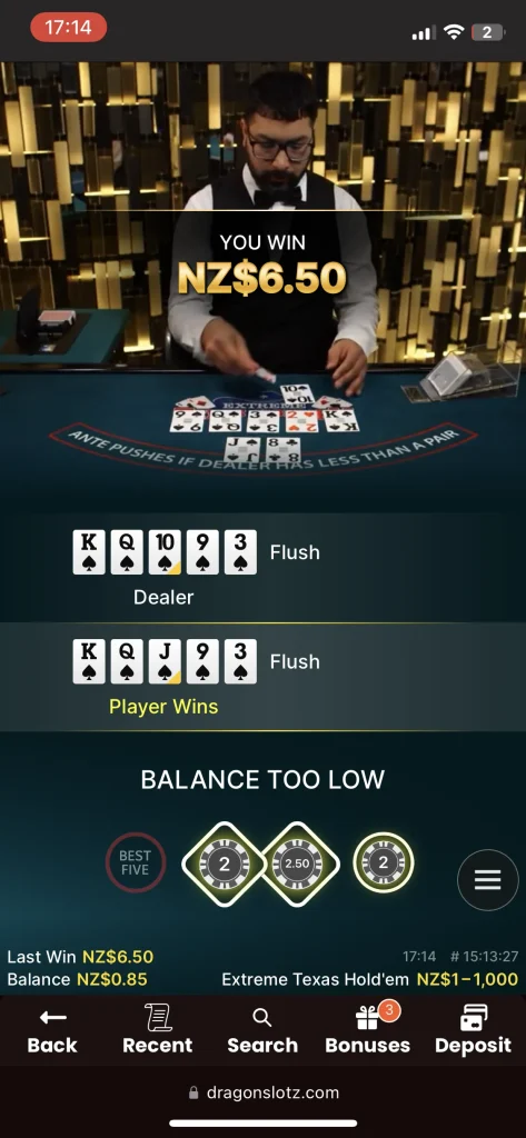 DragonSlots casino game