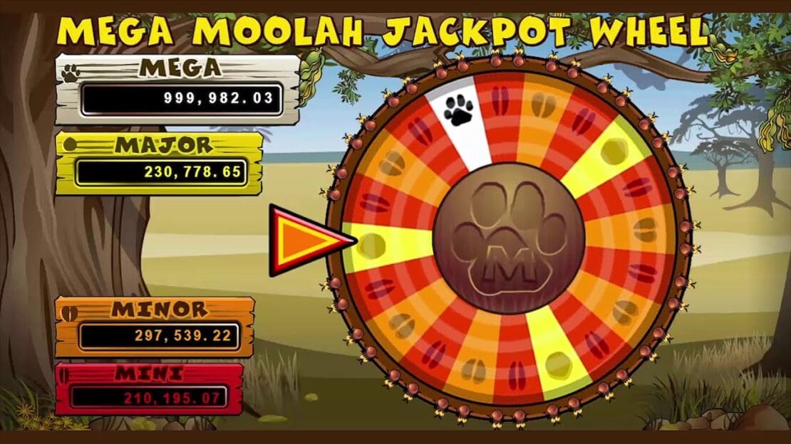mega moolah jackpot wheel