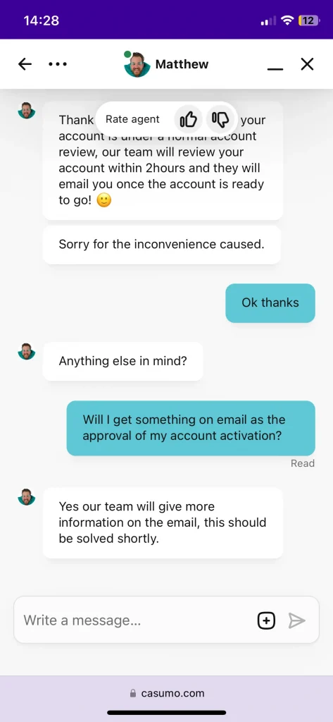 casumo casino support