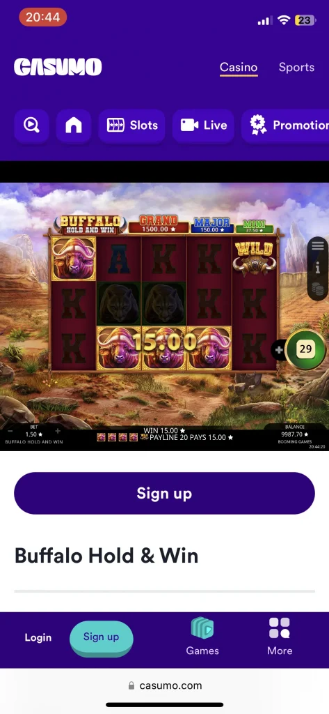 casumo casino games