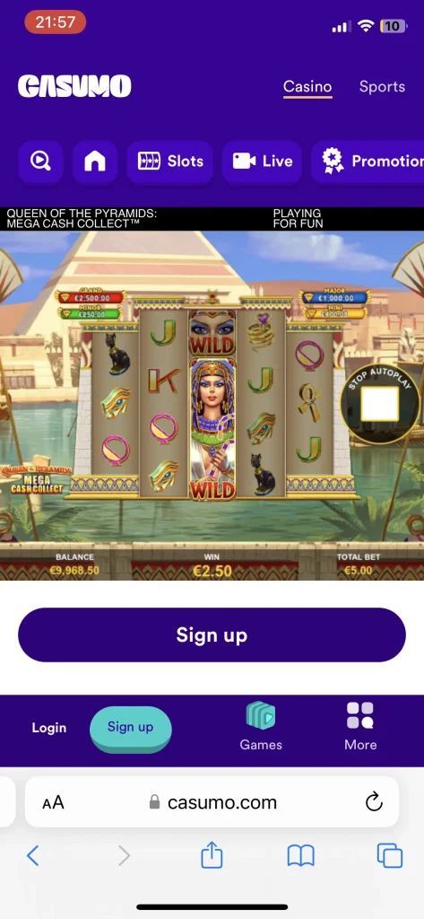 casumo casino games