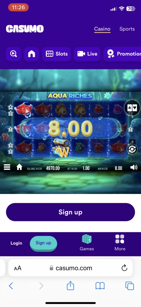 casumo casino games