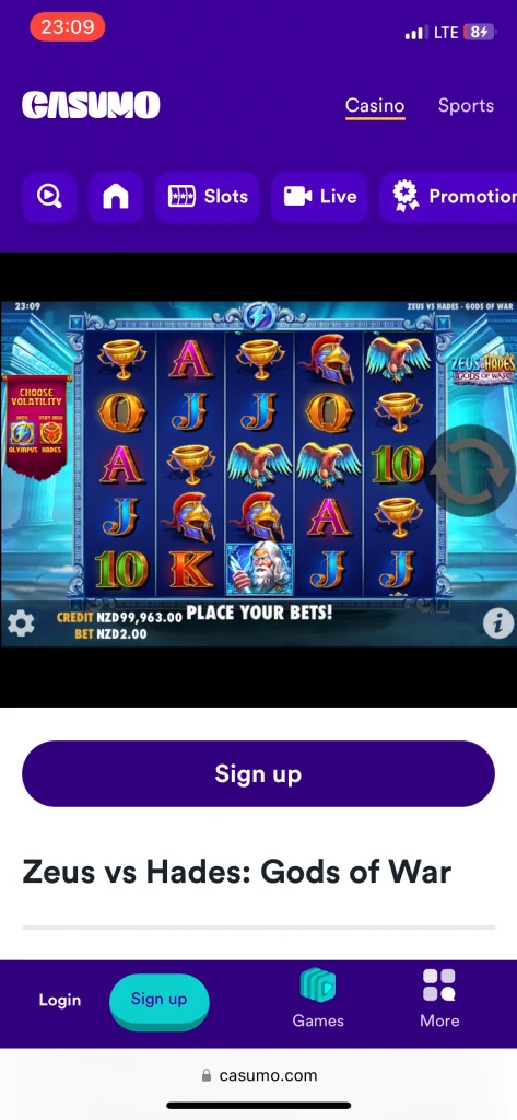 casumo casino games