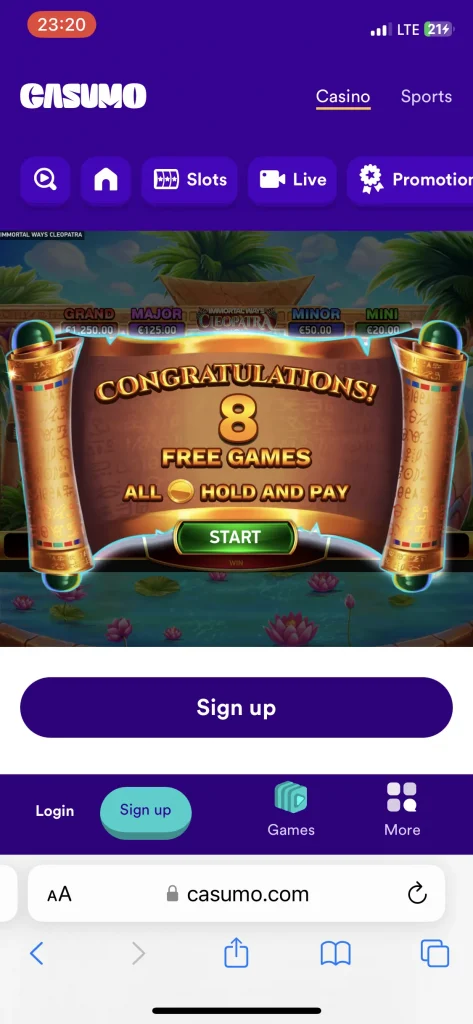 casumo casino games