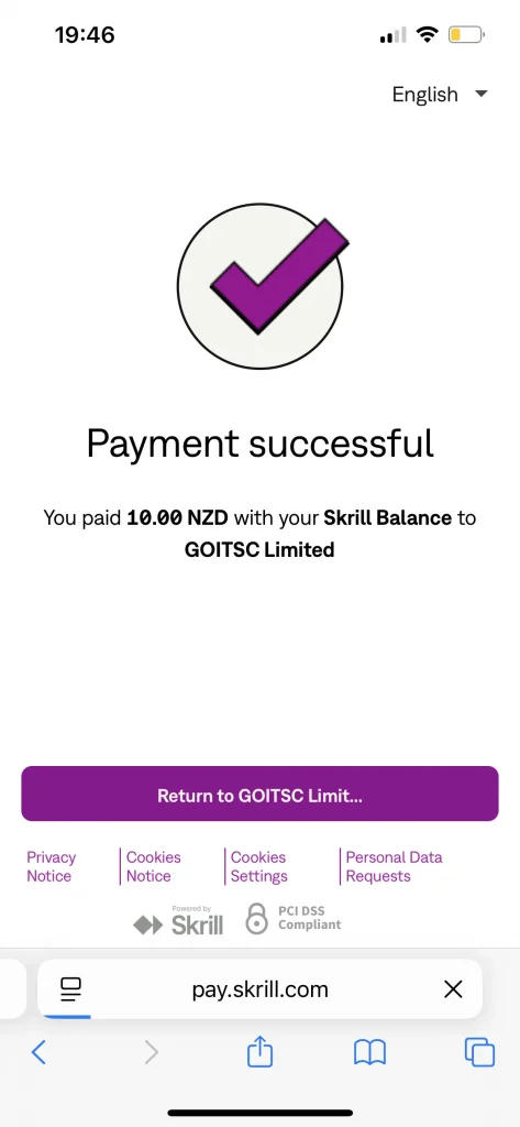 cosmo casino payment