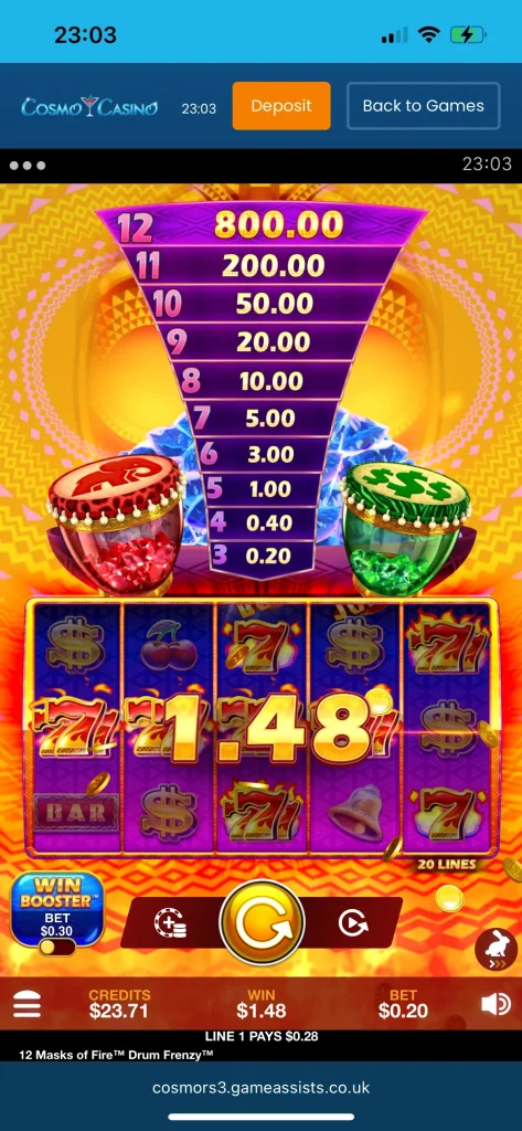 cosmo casino game