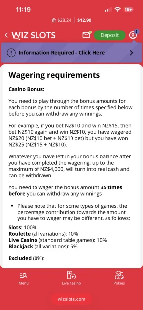 wiz slots casino bonus