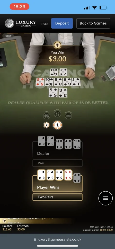 Luxury Casino Live Game