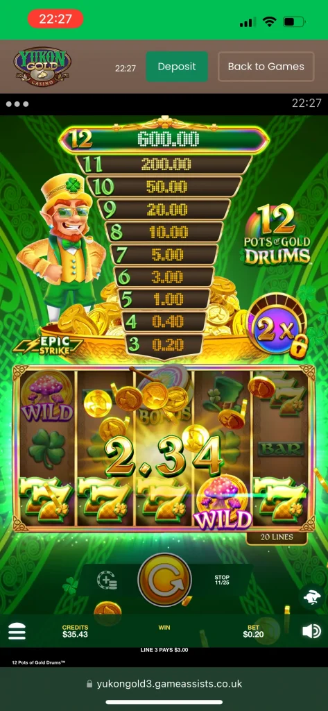 Yukon Gold Casino Game