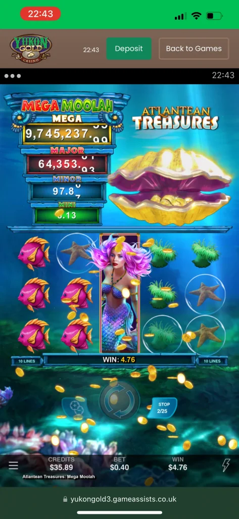 Yukon Gold Casino Game