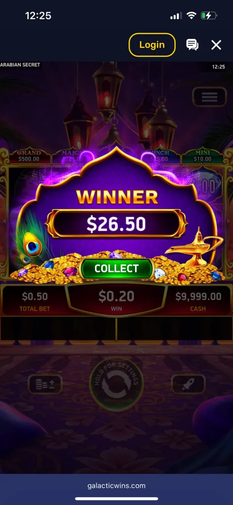 galactic wins casino game