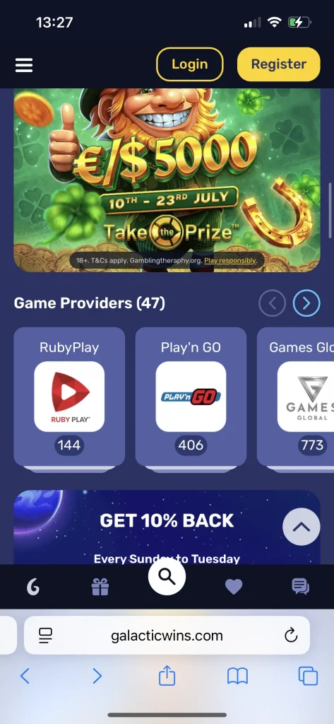 galactic wins casino game