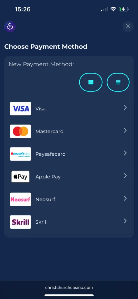 Christchurch Casino Payment