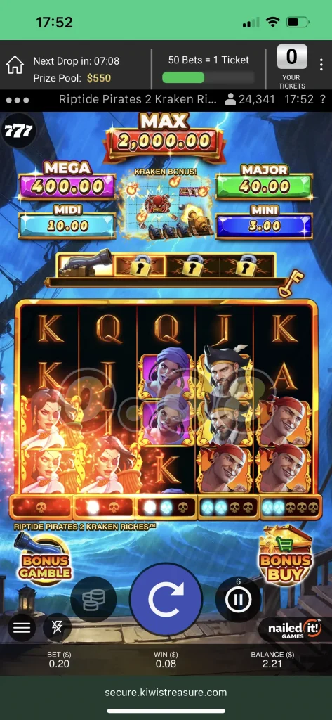 Kiwi's Treasure Casino Game