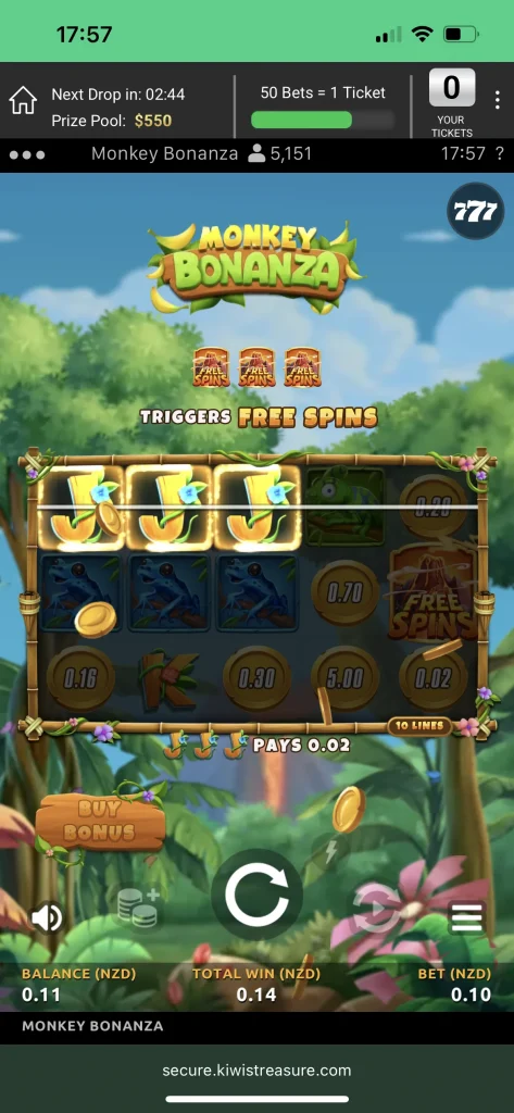 Kiwi's Treasure Casino Game