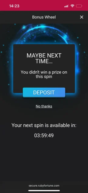 ruby fortune casino bonus