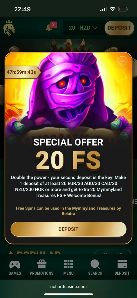 Richard Casino Bonus