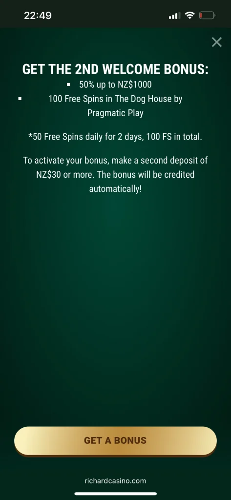 Richard Casino bonus